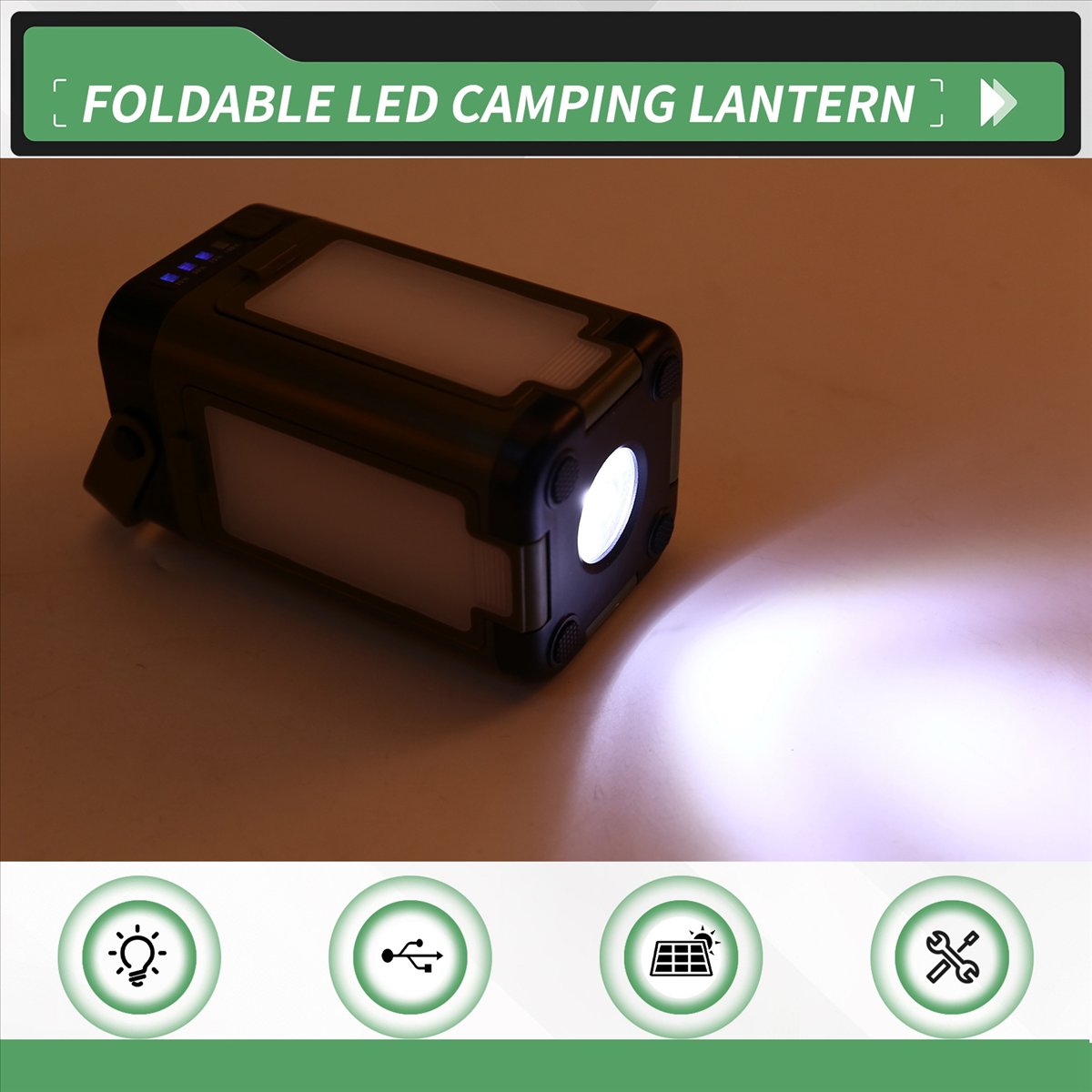 Power Outage Light - Linterna LED Plegable X08A para Camping,